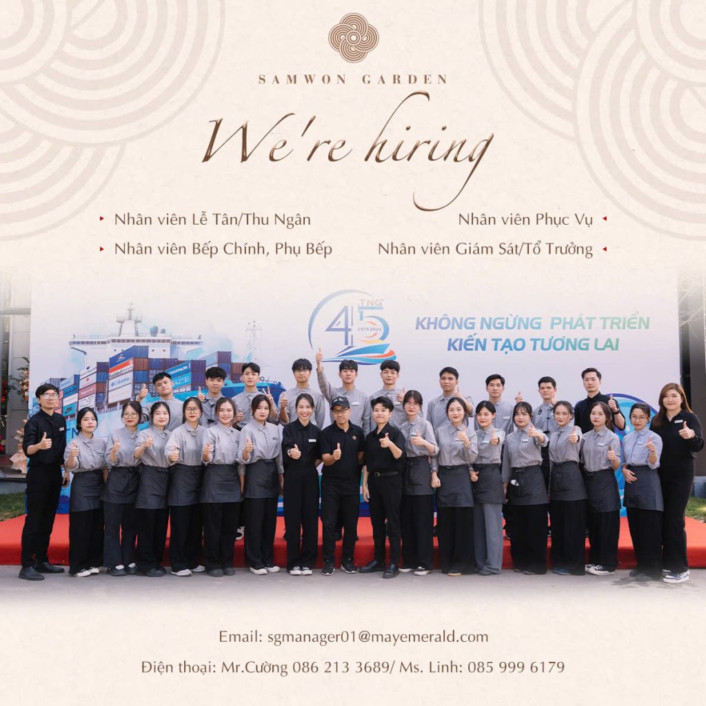 samwon garden tuyển dụng
