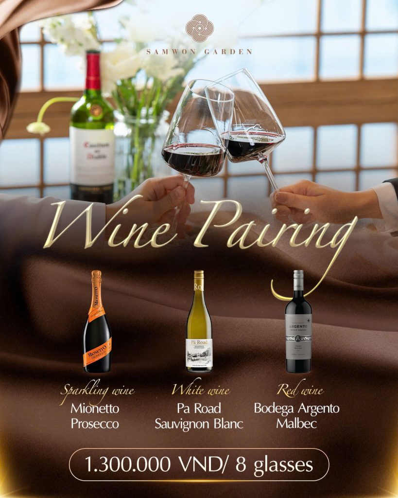 Thịt nướng hàn quốc và rượu vang