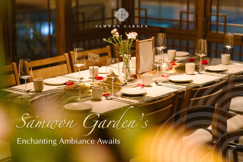 không gian nhà hàng samwon garden